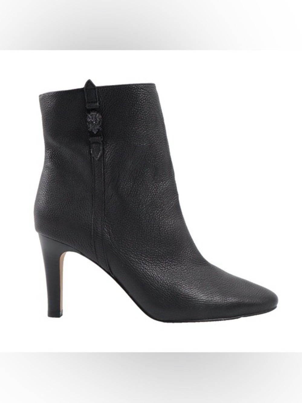 Black Leather Kurt Geiger Ankle Boots Size 35-Toe Ankle Boot with Heel